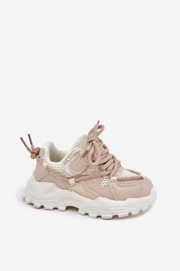 Scarpe sportive per bambini color sabbia 2