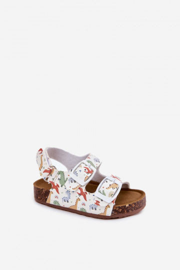 Sandali per bambini Su suola in sughero con fibbie Dinosauri Colori differenti Thessa 2