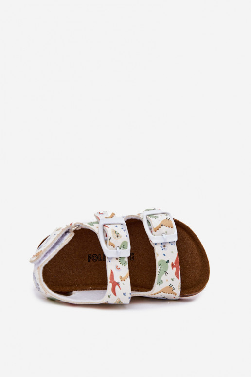 Sandali per bambini Su suola in sughero con fibbie Dinosauri Colori differenti Thessa
