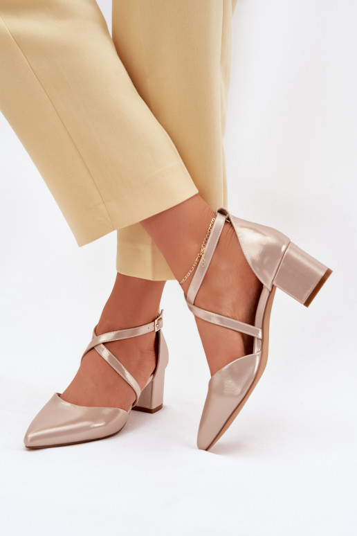 Scarpe con i tacchi in ecopelle Sergio Leone SK830 colore dorato Scarpe con i tacchi in ecopelle Sergio Leone SK830 colore dorato