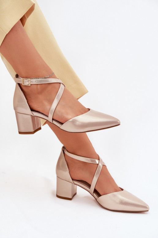 Scarpe con i tacchi in ecopelle Sergio Leone SK830 colore dorato Scarpe con i tacchi in ecopelle Sergio Leone SK830 colore dorato