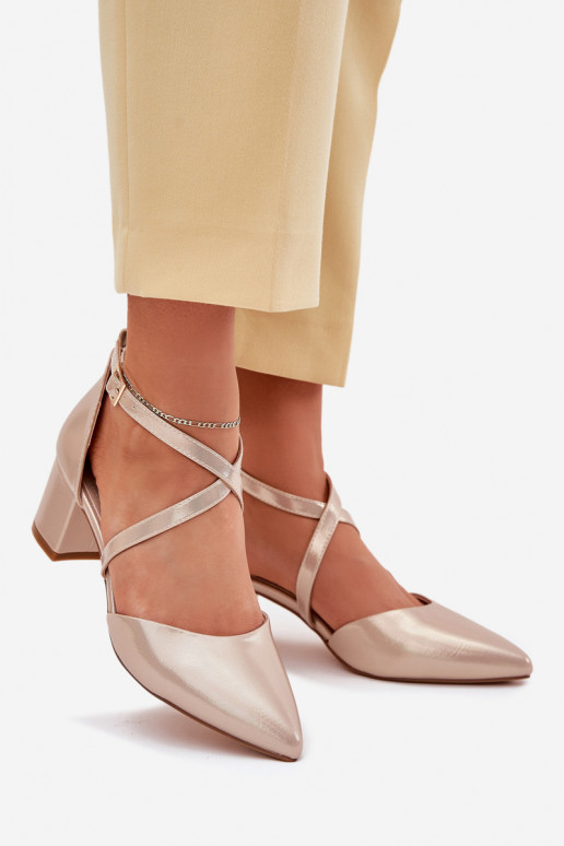 Scarpe con i tacchi in ecopelle Sergio Leone SK830 colore dorato Scarpe con i tacchi in ecopelle Sergio Leone SK830 colore dorato