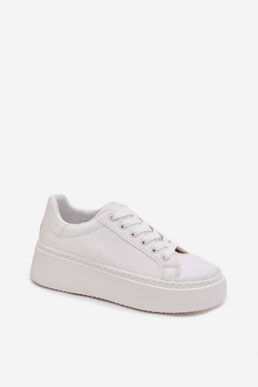 Scarpe modello sneakers Femminile con una piattaforma Colore bianco Sallira