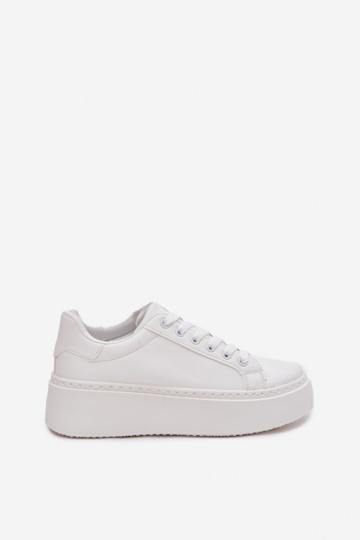 Scarpe modello sneakers Femminile con una piattaforma Colore bianco Sallira