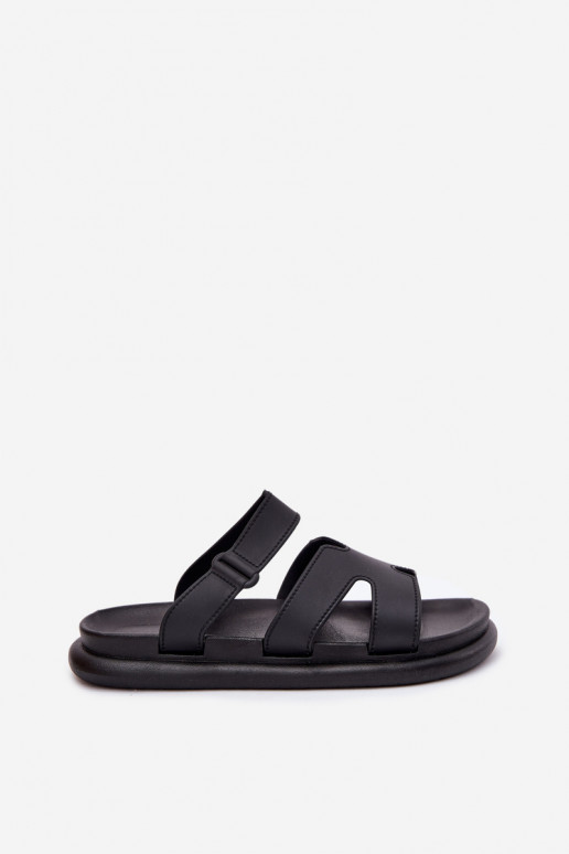 Gomma Pantofole da donna con cinghie colore nero Tavirae