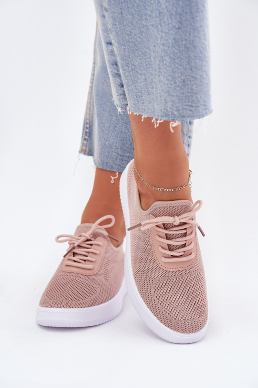  Un modello convincente scarpe da ginnastica con una piattaforma Femminile colore rosa Kalyra