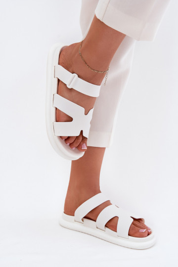 Gomma Pantofole da donna con cinghie Colore bianco Tavirae