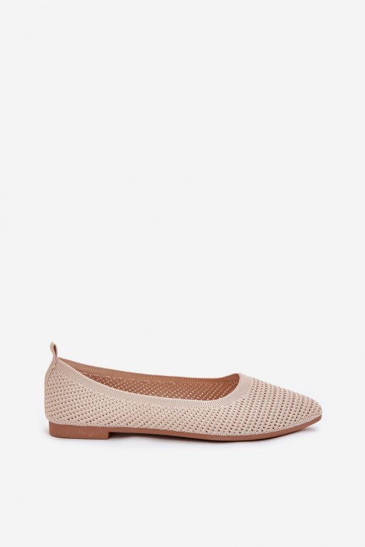 griglia Ballerine in tessuto Femminile beige Sarina