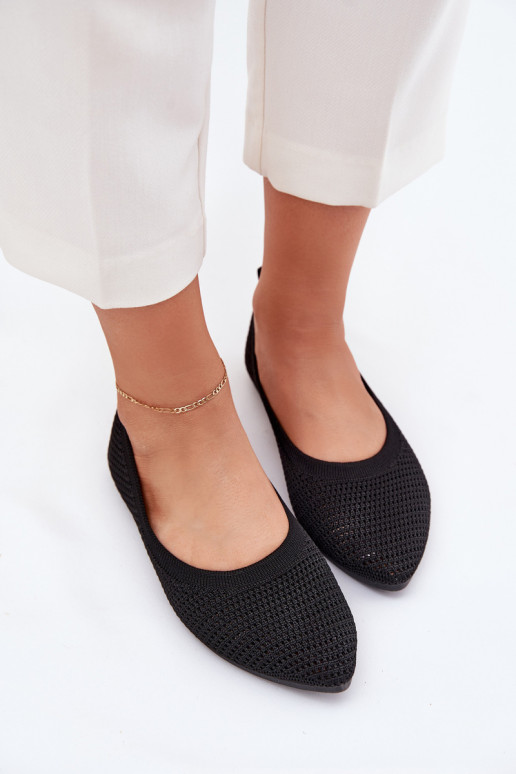 griglia Ballerine in tessuto Femminile colore nero Sarina