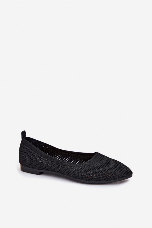 griglia Ballerine in tessuto Femminile colore nero Sarina