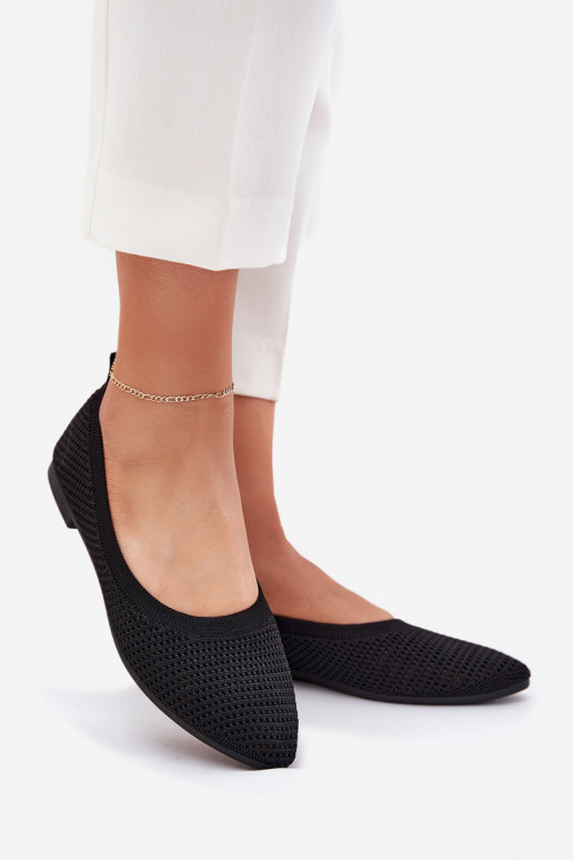 griglia Ballerine in tessuto Femminile colore nero Sarina