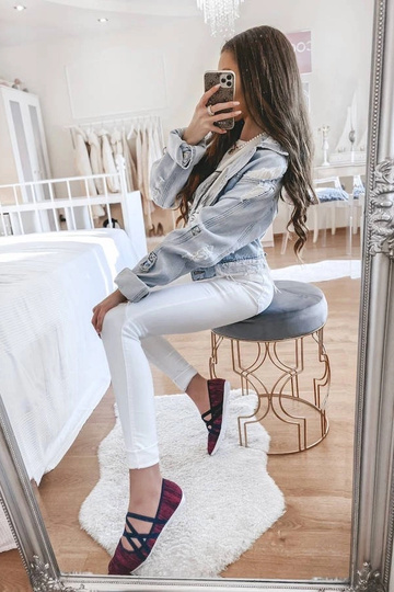 Scarpe rosa in camoscio con...