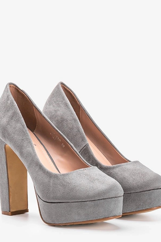 Tacchi alti grigi con platform, "Aisha"