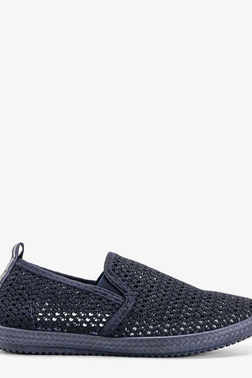 Ballerine blu scuro traforate, "Mallory"