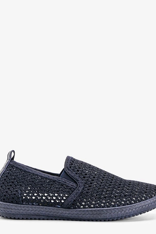 Ballerine blu scuro traforate, "Mallory"