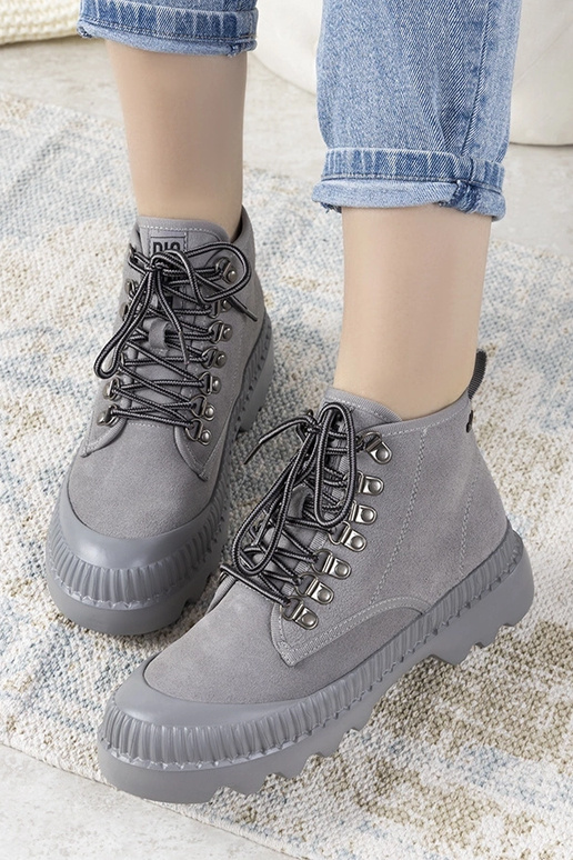 Stivaletti sportivi grigi da donna,...