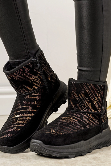 Stivali da neve neri e oro...