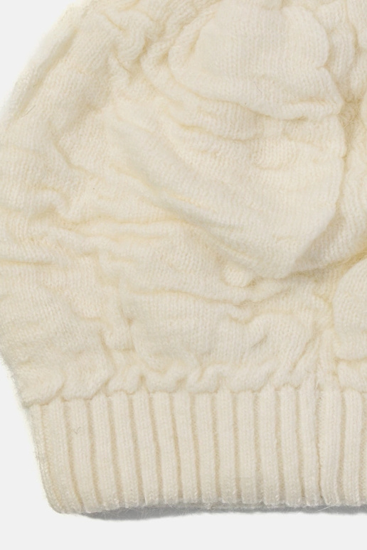 Berretto Isis da donna color ecru con... Berretto Isis da donna color ecru con...