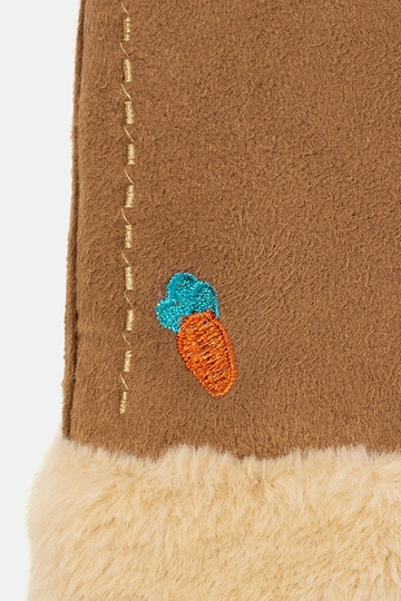 Guanti per bambini color carota marrone 2
