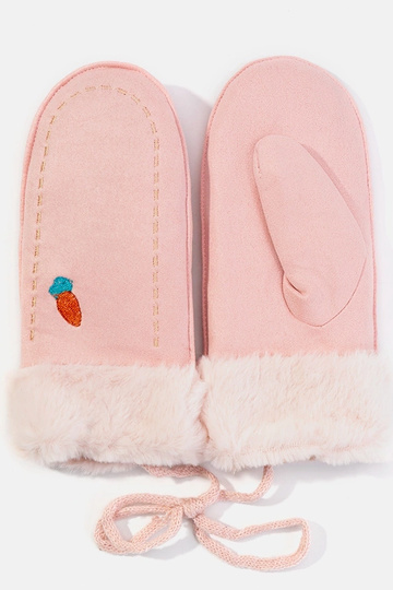 Guanti per bambini rosa carota