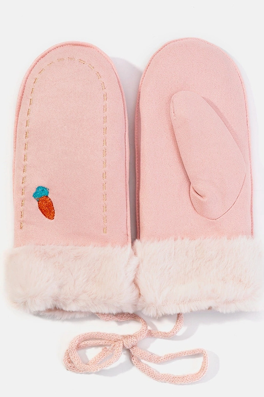 Guanti per bambini rosa carota