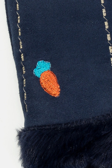 Guanti per bambini blu navy a forma di carota 2