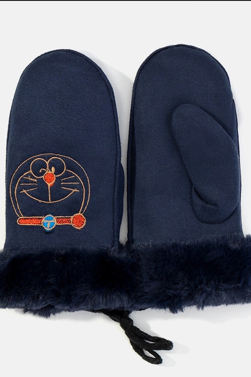 Guanti per bambini blu navy Kitty