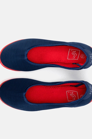 Ballerine Geneseo blu navy e rosse per bambini 2