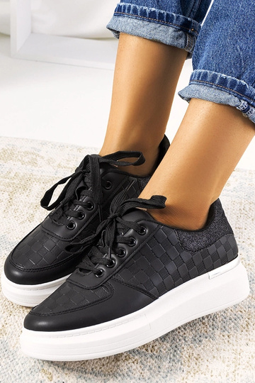 Scarpe nere con plateau,... 2