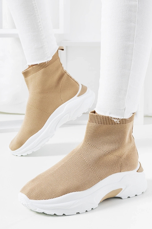 Scarpe sportive alte marroni, "Melissa"