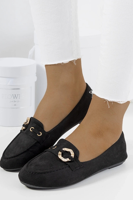 Mocassini da donna Leila neri