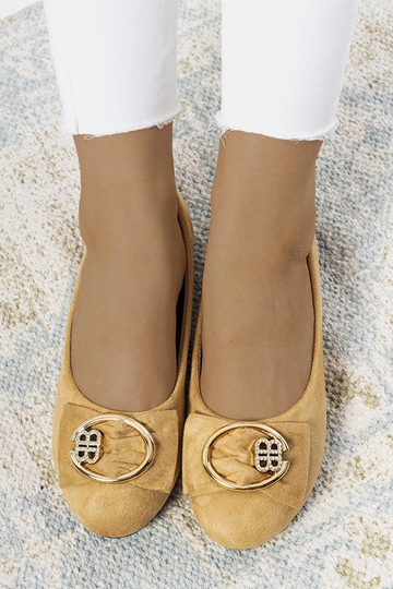 Ballerine Beige con Fibbia Ribero 2