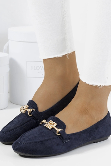 Mocassini blu scuro con...
