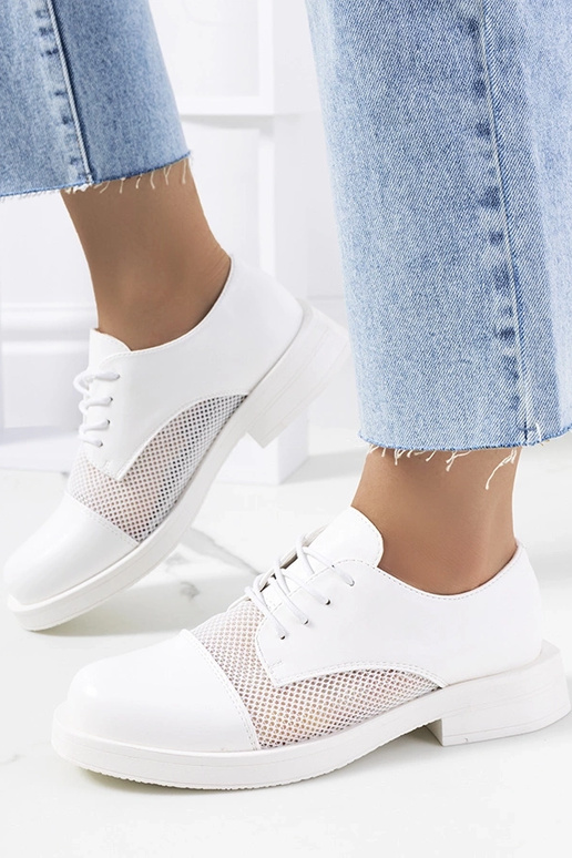 Mocassini bianchi da donna, „Huard" Mocassini bianchi da donna, „Huard"