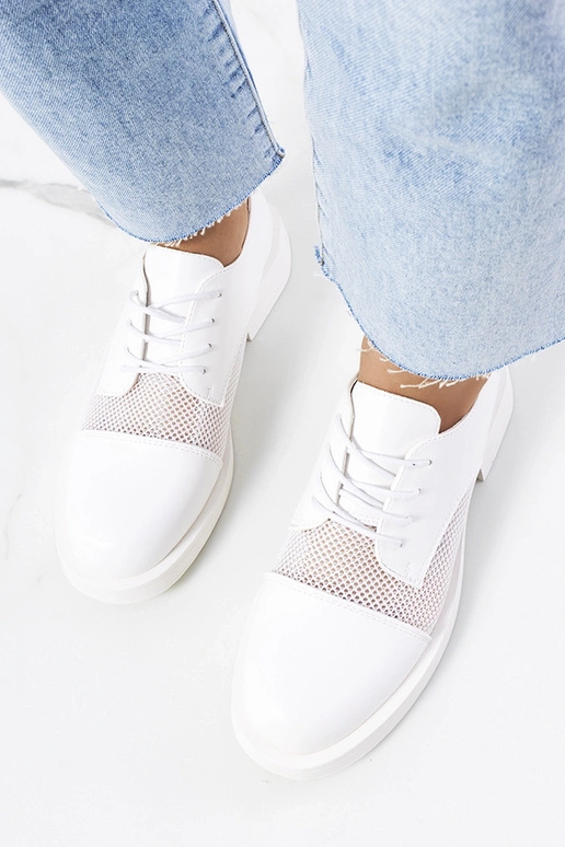 Mocassini bianchi da donna, „Huard" Mocassini bianchi da donna, „Huard"