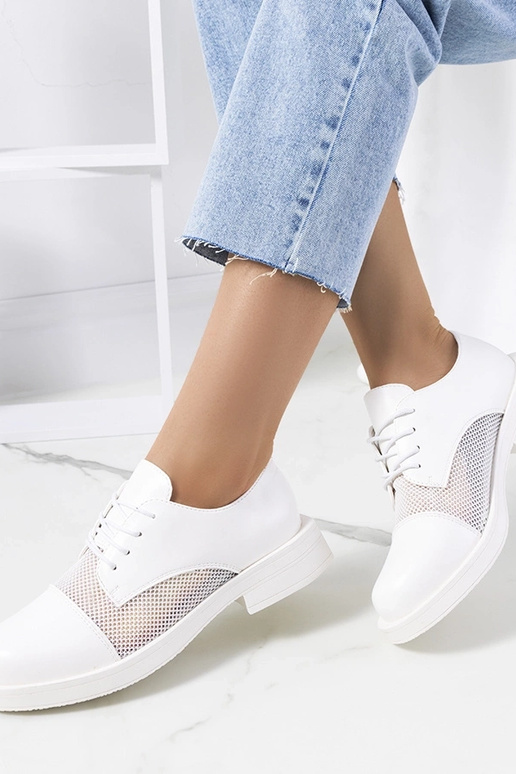 Mocassini bianchi da donna, „Huard" Mocassini bianchi da donna, „Huard"