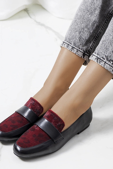 Scarpe da donna Kolk nere e bordeaux 2