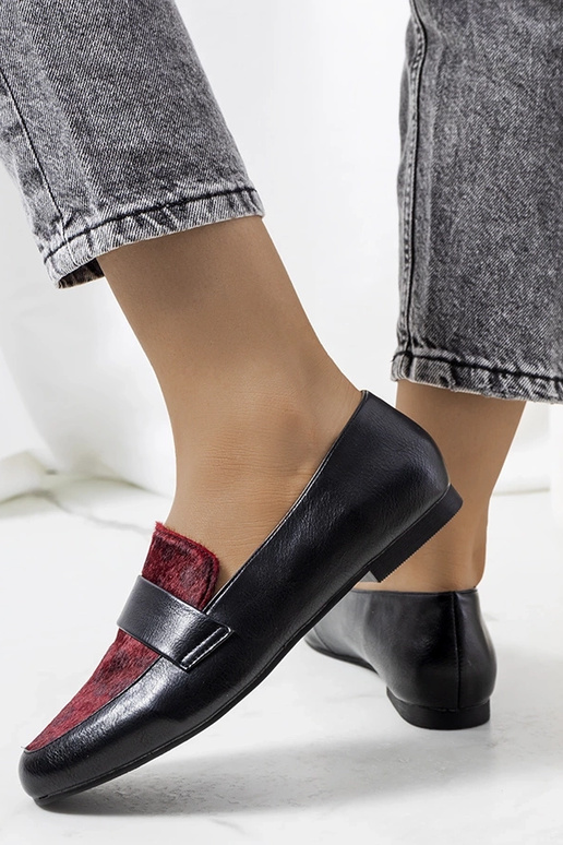 Scarpe da donna Kolk nere e bordeaux