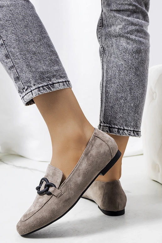 Mocassini grigi in pelle, „Dante" Mocassini grigi in pelle, „Dante"