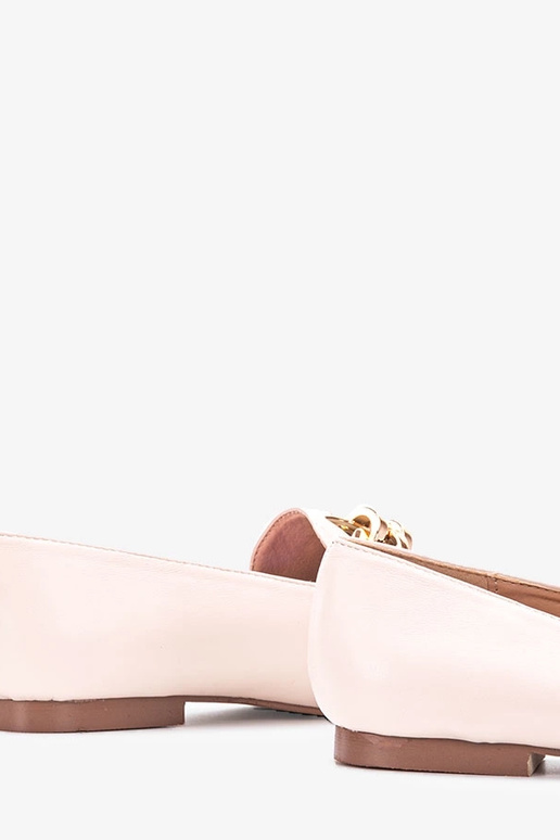 Mocassini beige con catena Segarra