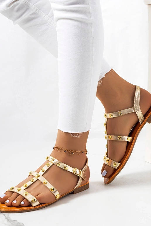 Sandali dorati metallici, „Somerset"