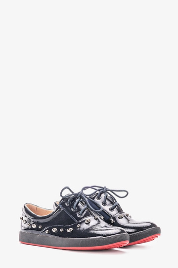 Sneakers per bambini Mikaela in vernice blu navy 2