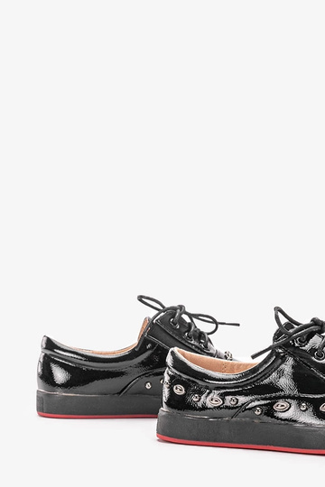 Sneakers per bambini Mikaela in vernice nera 2