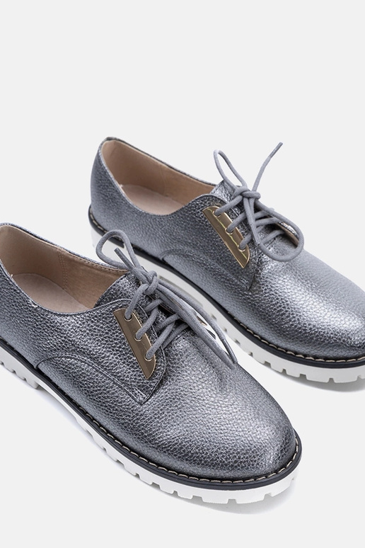 Scarpe per bambini Runa grigie lucide Scarpe per bambini Runa grigie lucide