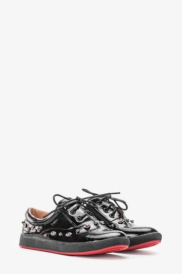 Sneakers Fatna per bambini in vernice nera