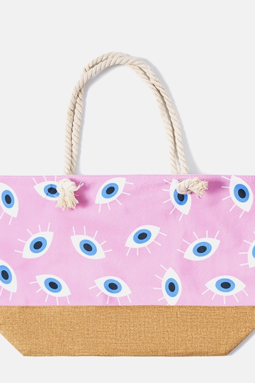 Borsa da spiaggia rosa Elsina