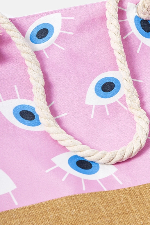 Borsa da spiaggia rosa Elsina