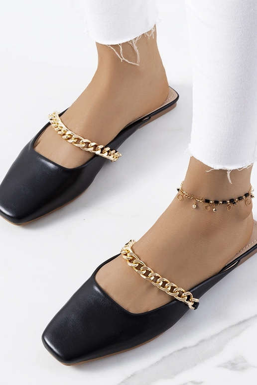 Infradito eleganti nere, „Baras"