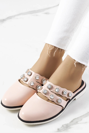 Infradito rosa con borchie...