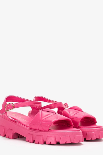 Sandali con plateau rosa Ferlandi 2